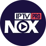 Logo de l'application NOX IPTV PRO sur fond transparent